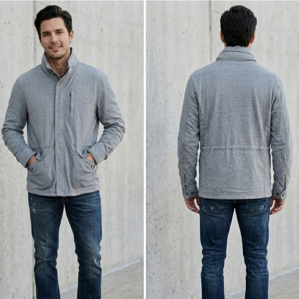 ​James Perse Men's Utility Jacket | Carbon Grey MQC2857 Size 2 M | Gorpcore Fiel - Picture 3 of 17